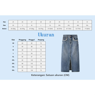 Jual Wanita IdJumbo Rok Denim Panjang Rok Korean Style Rok A Line Rok