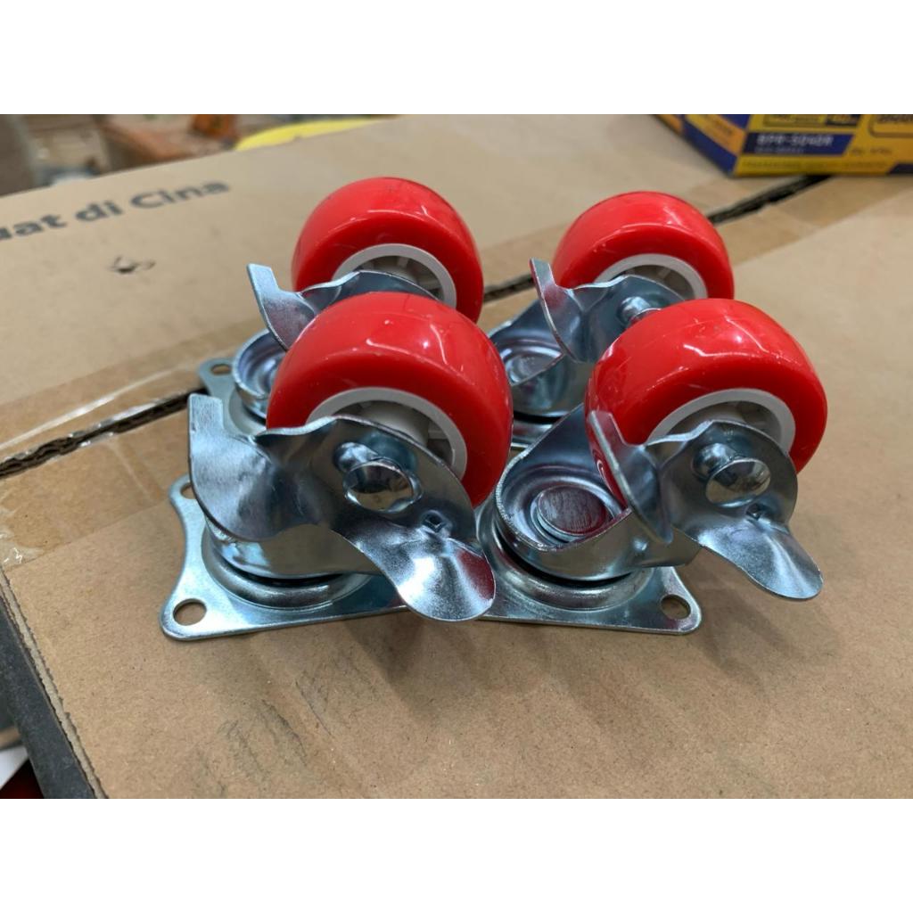 Jual Roda Kastor Lemari 1.5 Inch Hidup, Mati, Hidup+Rem / Roda Kastor ...