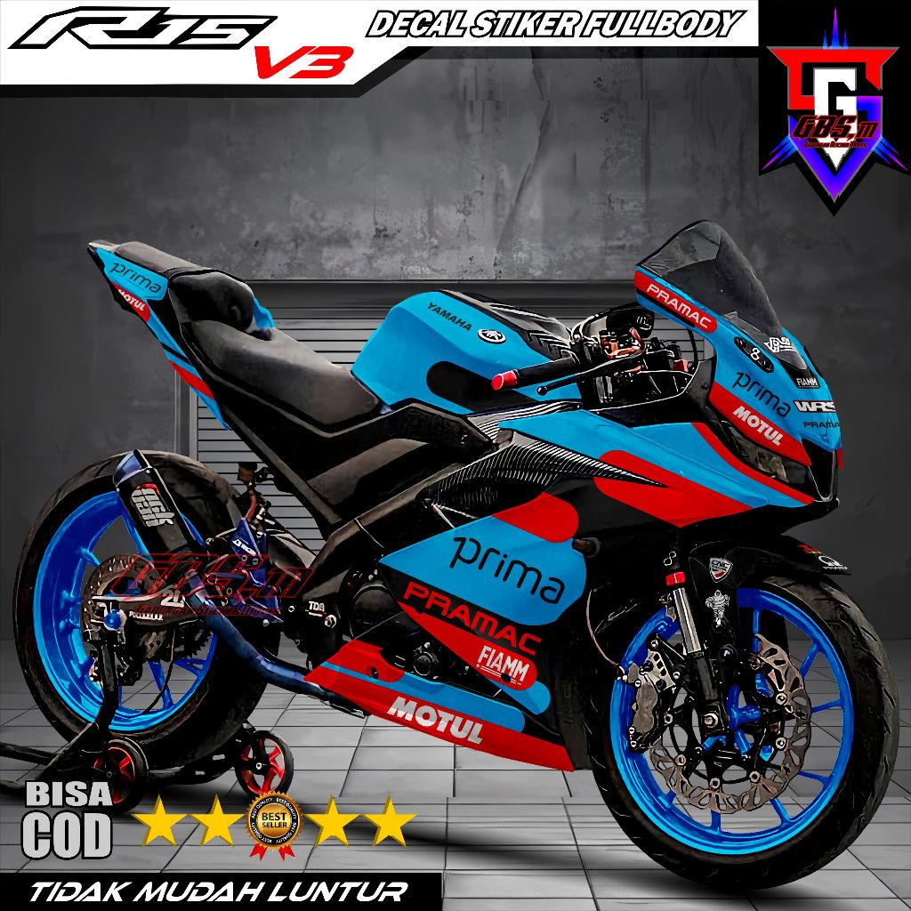 Jual PROMO COD Decal R15 V3 Stiker Decal Motor R15 V3 Fullbody Sticker ...