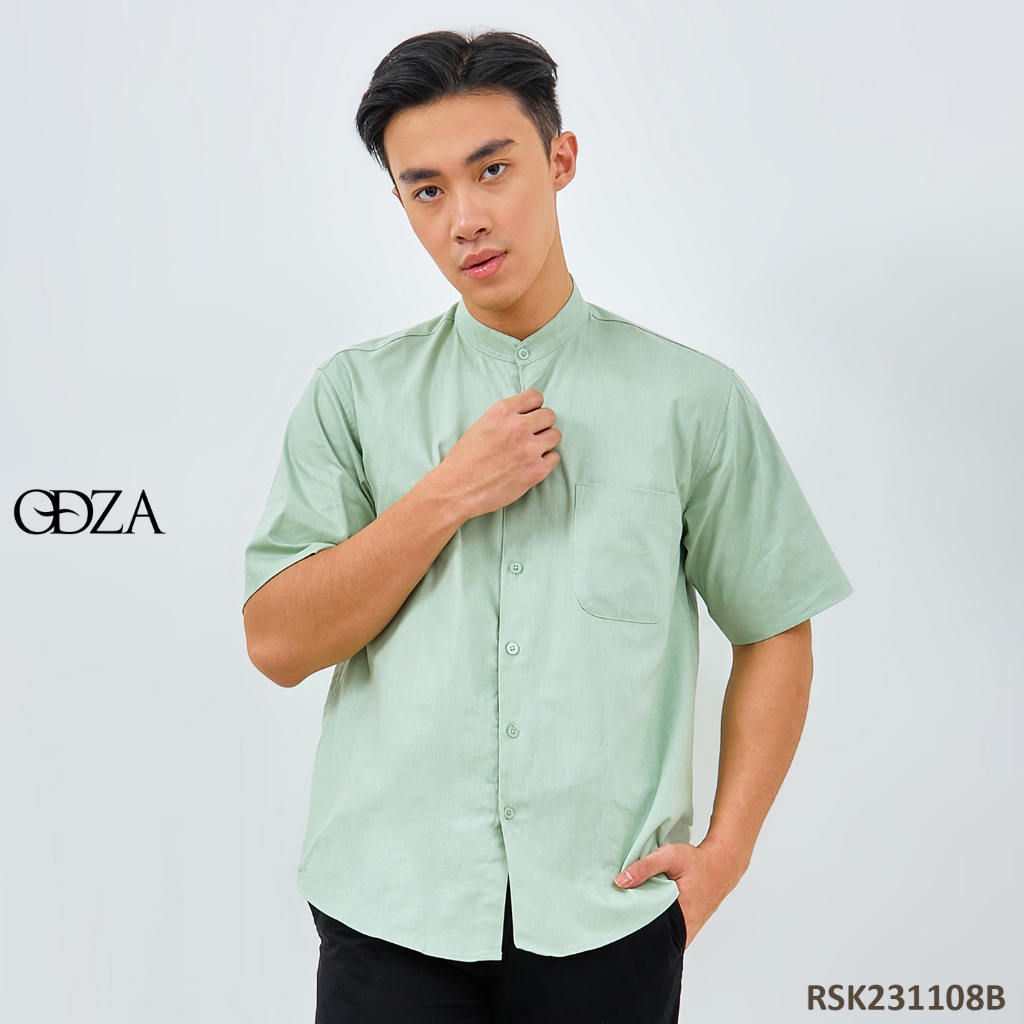 Jual Odza Classic Kemeja Korea Kerah Shanghai Pria Lengan Pendek ...