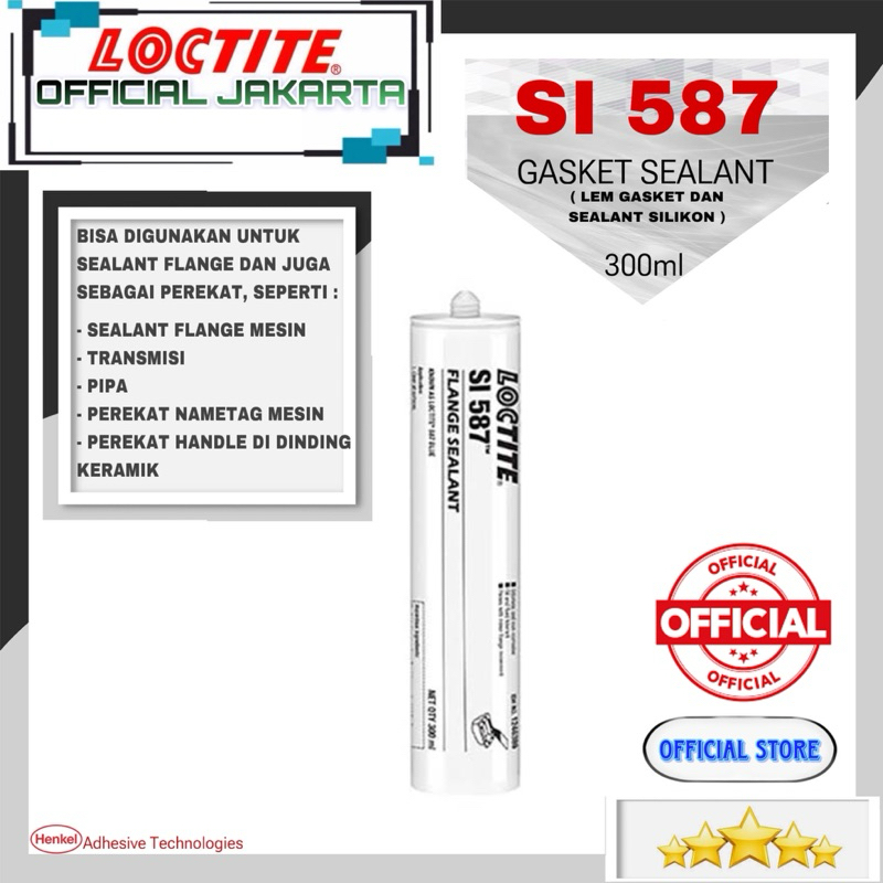 Jual Henkel LOCTITE SI 587 Flange Sealant 300ml Lem 587 Blue RTV