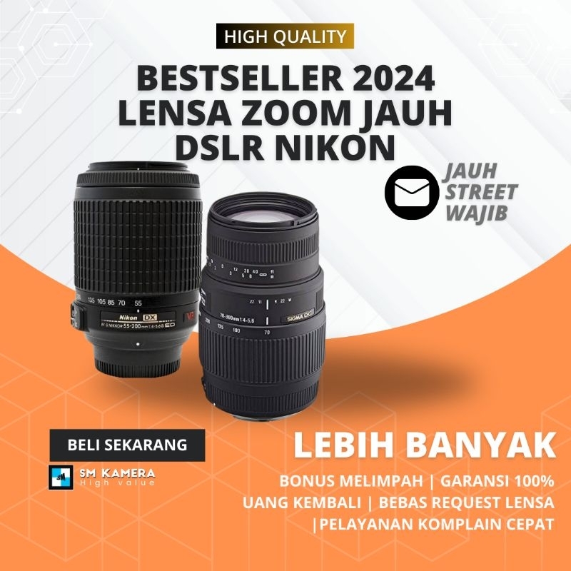 Jual Coating Pilihan! LENSA TELE NIKON 55-250MM VR LENSA NIKON 70-300MM ...