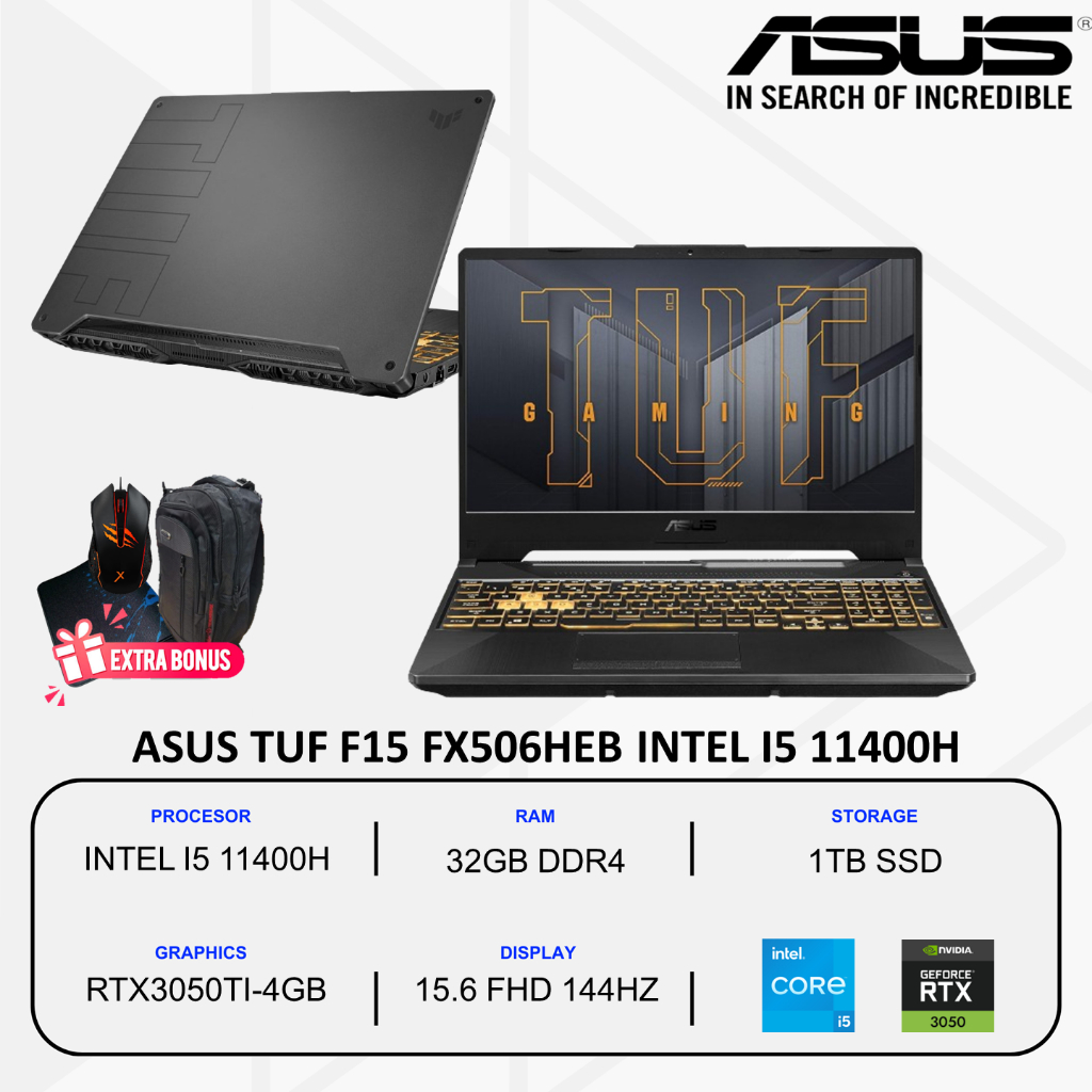 Jual Laptop Gaming Asus Tuf Fx Heb Intel I H Gb Tb Ssd