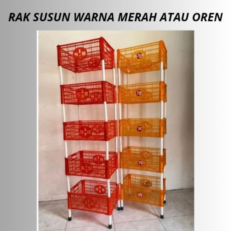 Jual RAK SUSUN PENYIMPANAN BARANG RAK WARUNG KERANJANG SUSUN ...