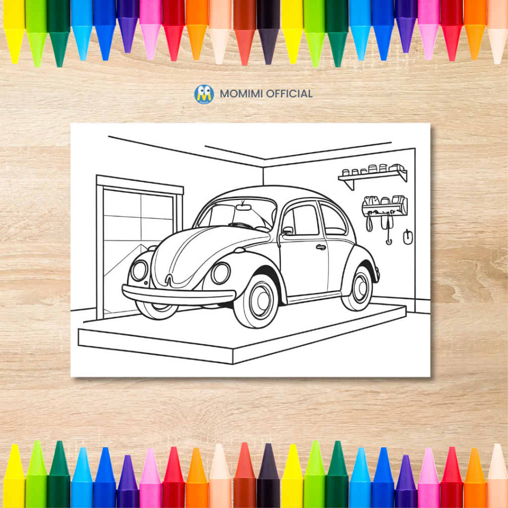 Jual KERTAS MEWARNAI ANAK TEMA KENDARAAN / KERTAS GAMBAR MEWARNAI UNTUK