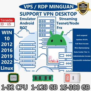 RDP / VPS INDONESIA MINGGUAN BISA DIPERPANJANG IP SAMA