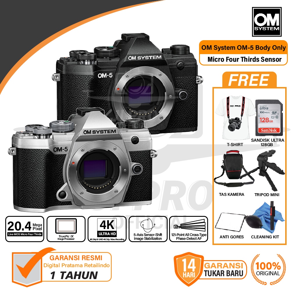 Jual OM System OM5 Body Only Mirrorless Camera Olympus OM5 Resmi
