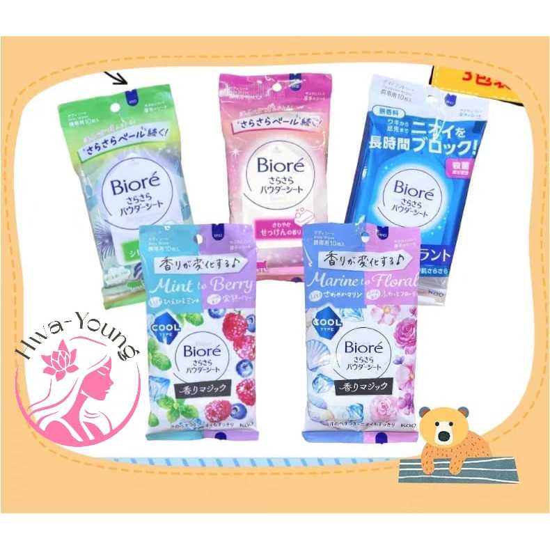 Jual Biore Smooth Body Powder Sheet 10's | Refreshing Sara Sara Powder ...