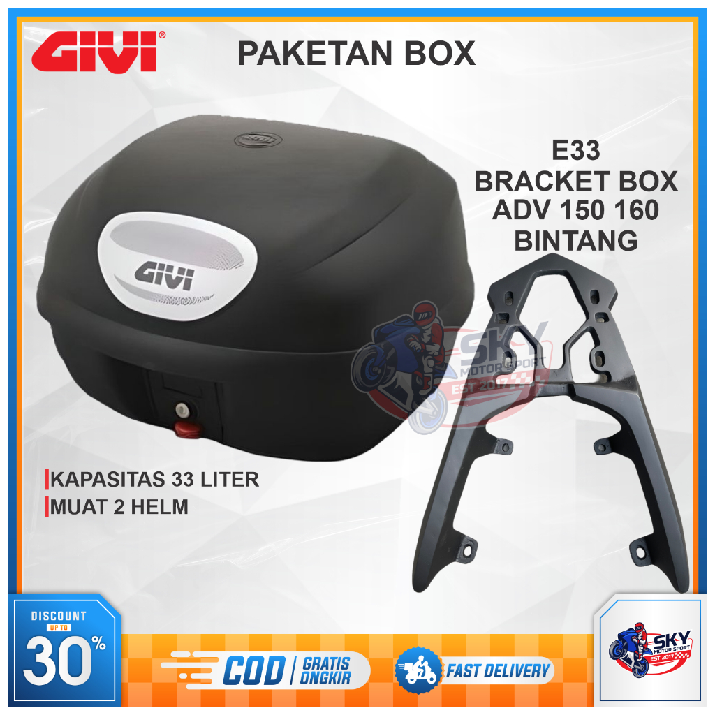 Jual Paket Box Belakang Motor Givi E Bracket Adv Original Shopee Indonesia