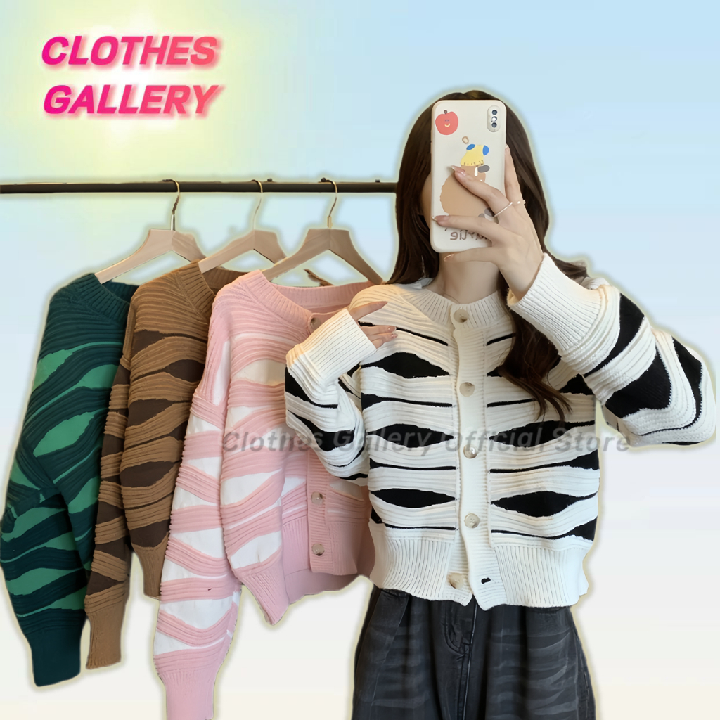 Jual ClothesGallery Cardigan Wol Rajut Korean Style Premium Knit ...