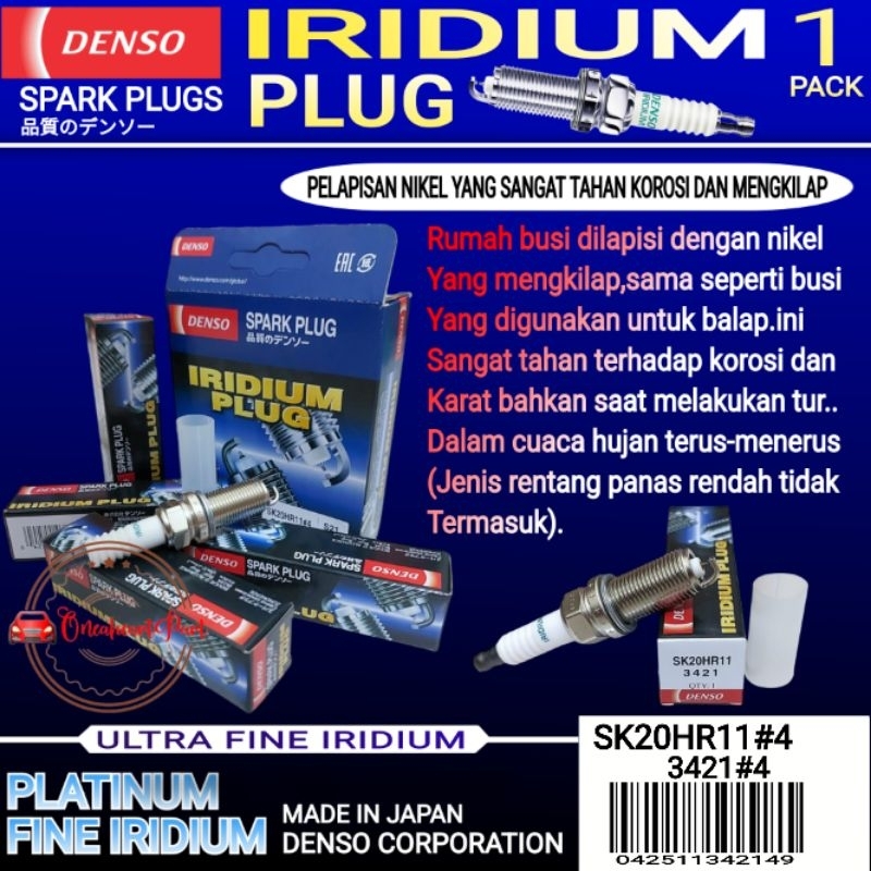 Jual SK20HR11 BUSI SPARK PLUG DENSO IRIDIUM UNIVERSAL-BMW ALPHARD ...