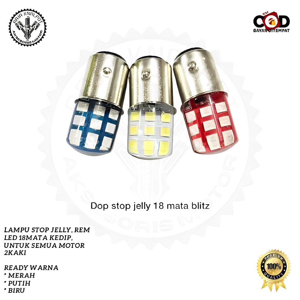 Jual Lampu Stop Rem Belakang Atau Lampu Stop Jelly Led Mata Cocok Semua Motor Shopee Indonesia