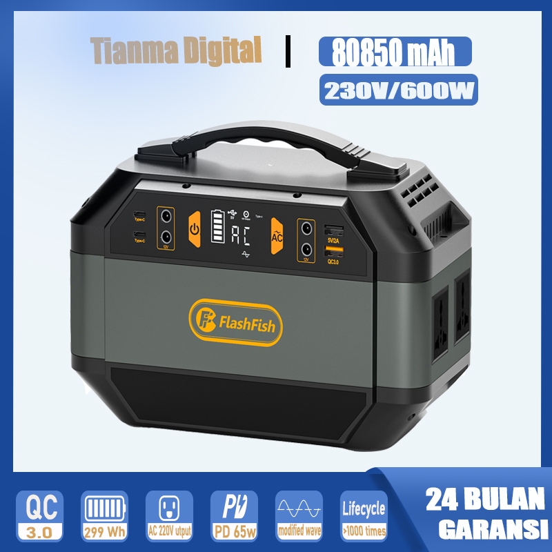 Jual Tianma Digital (Ready) Flashfish 330W Portable Power Station Power ...