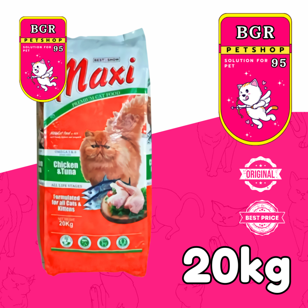 Jual makanan kucing MAXI CAT 20 KG Khusus Gojek Grab | Shopee Indonesia