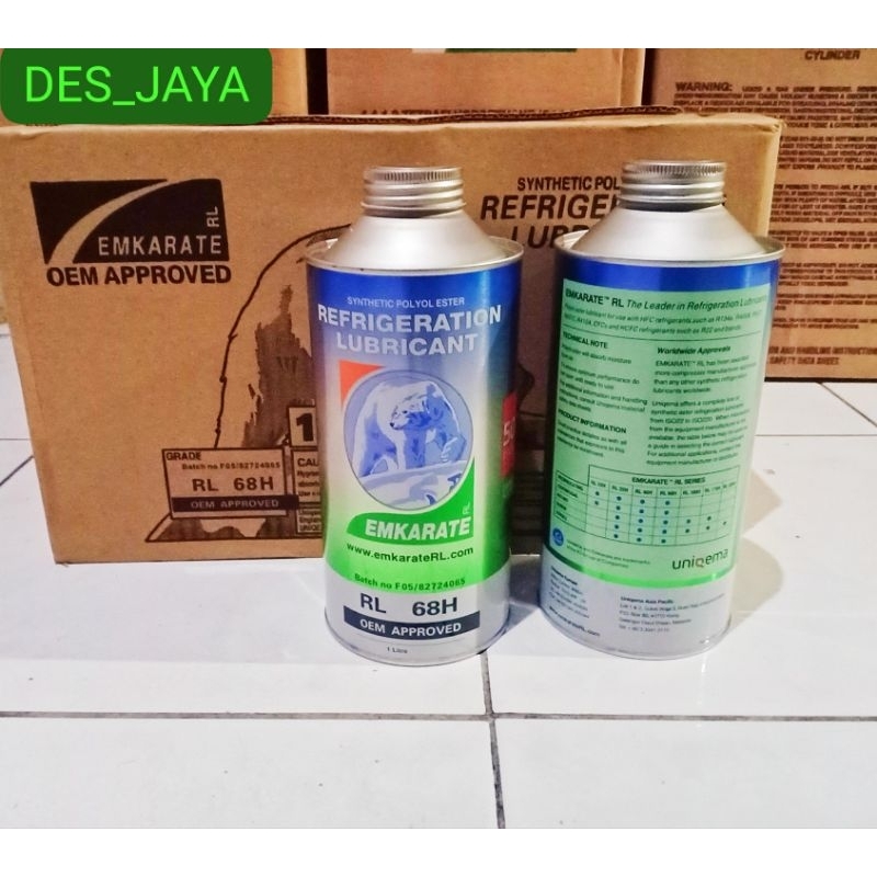 Jual Oli_Emkarate RL 68H Kemasan 1Liter_REFRIGERATION_LUBRICANT ...