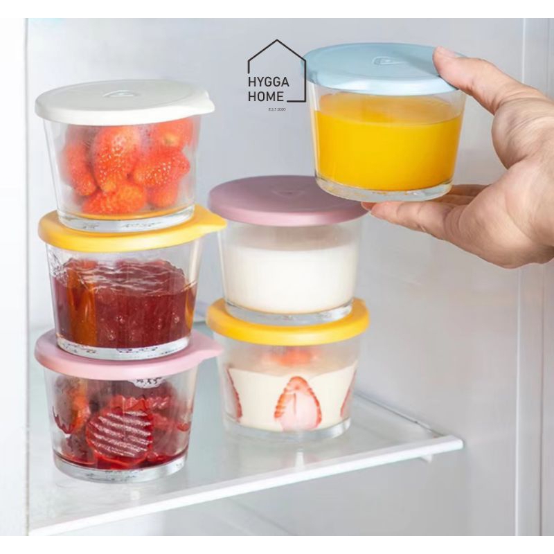 Jual Hygga Home RUMI Glass Food Container Tempat Penyimpanan Kaca Bulat ...
