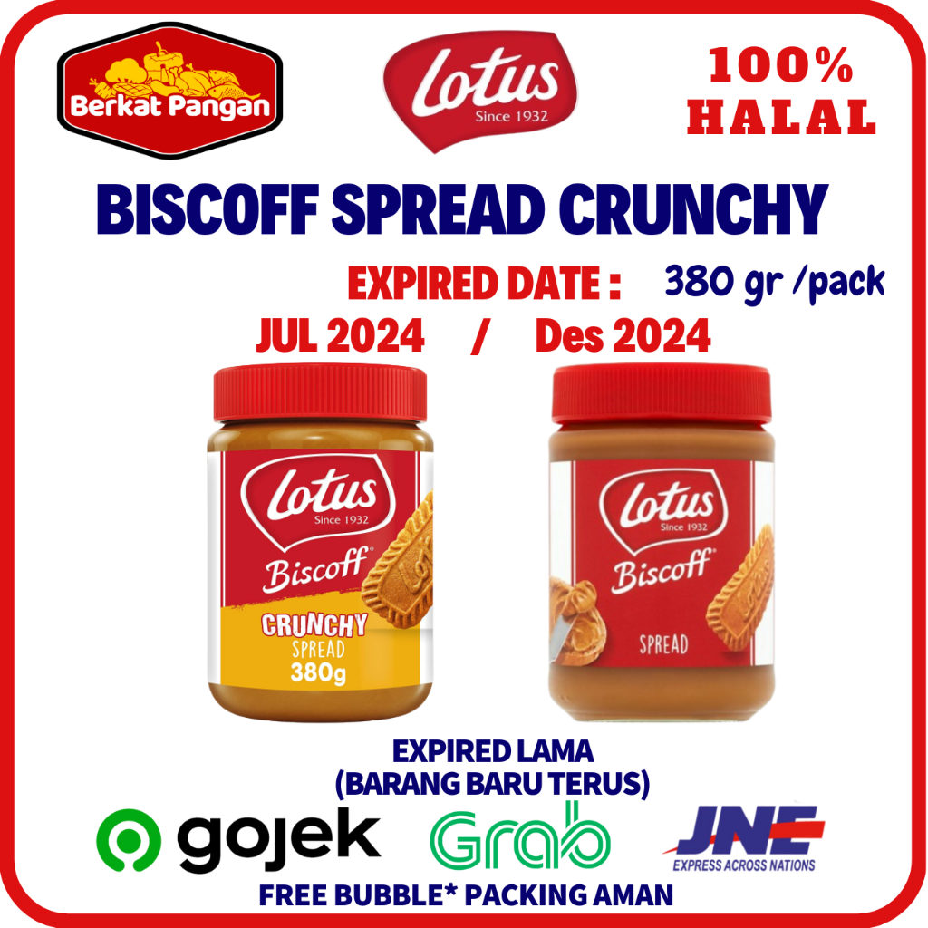 Jual Lotus Biscoff Crunchy Spread 380 Gr / Biscoff Smooth Spread 400gr ...