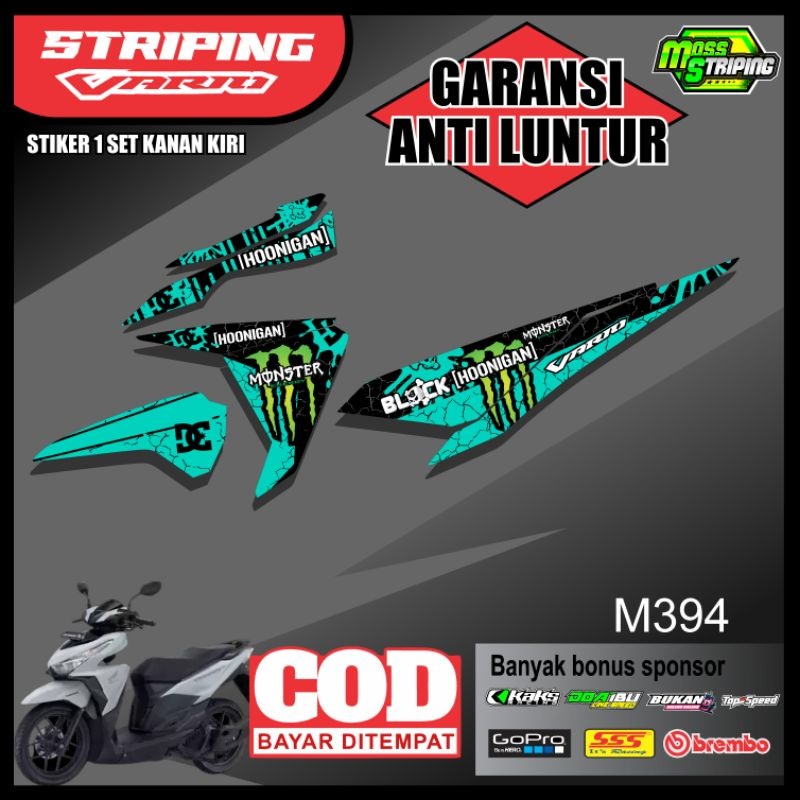 Jual Striping Stiker Motor Honda Vario 125 150 LED Lama Old jadul ...