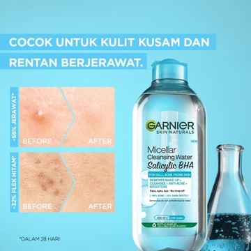 GARNIER Micellar Water Blue Salicylic Acid 400ml Skincare Cleansing Skincare Pembersih Wajah