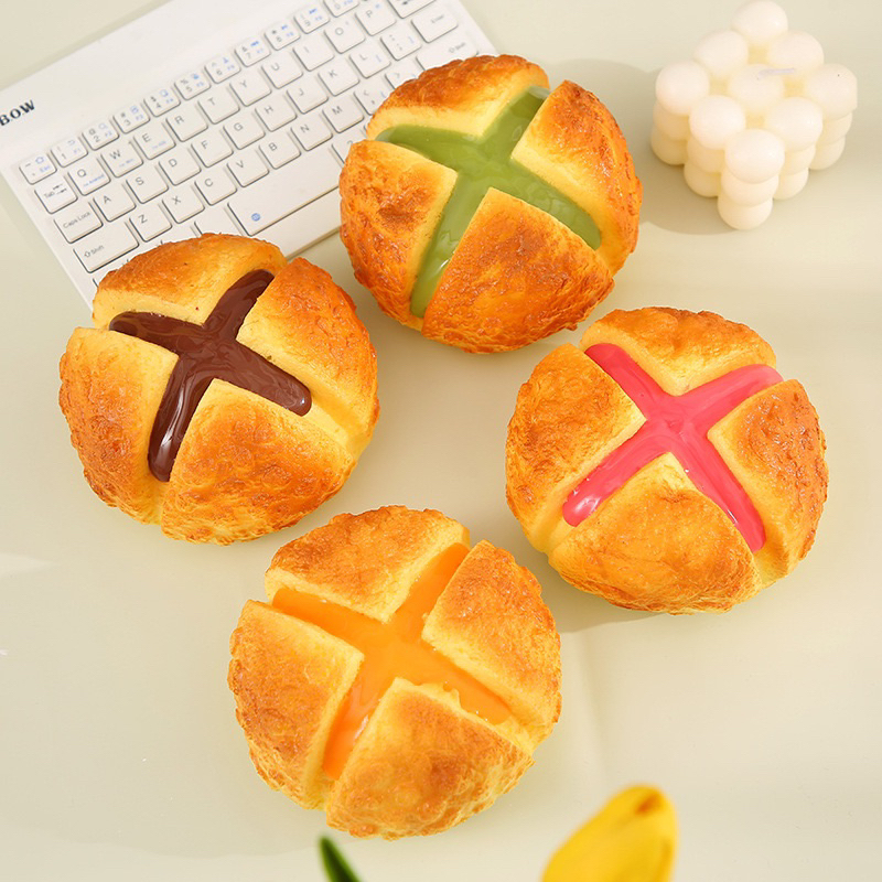 Jual Squishy Roti Jumbo Custard Bun 11cm Super Soft and Slow Rising ...
