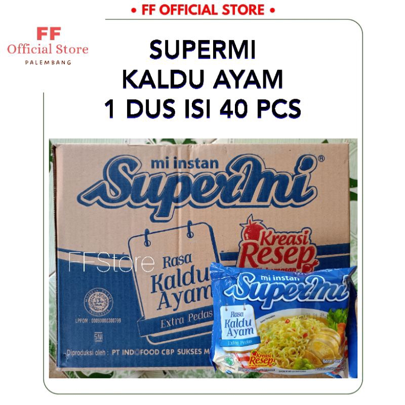 Jual SUPERMI Kaldu Ayam Mie Instant 1 Dus isi 40 Pcs | Shopee Indonesia