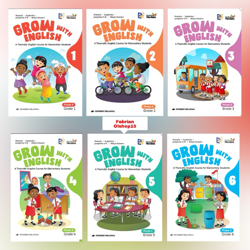 Jual BUKU GROW WITH ENGLISH SD/MI KELAS 1 2 3 4 5 6 KURIKULUM MERDEKA ...