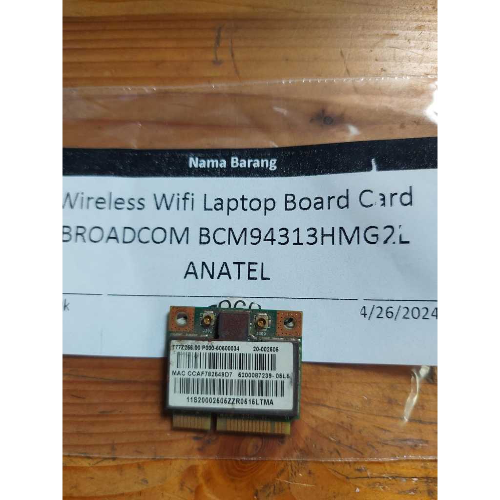 Jual Wireless Wifi Laptop Board Card BROADCOM BCM94313HMG2L ANATEL ...