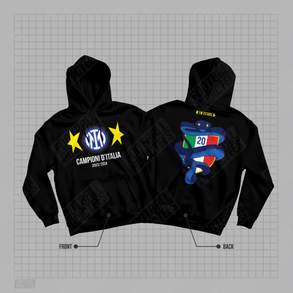 Jacket Hoodie Bola Inter Milan Campioni D'Italia 2023 2024 Scudetto IM  Stars