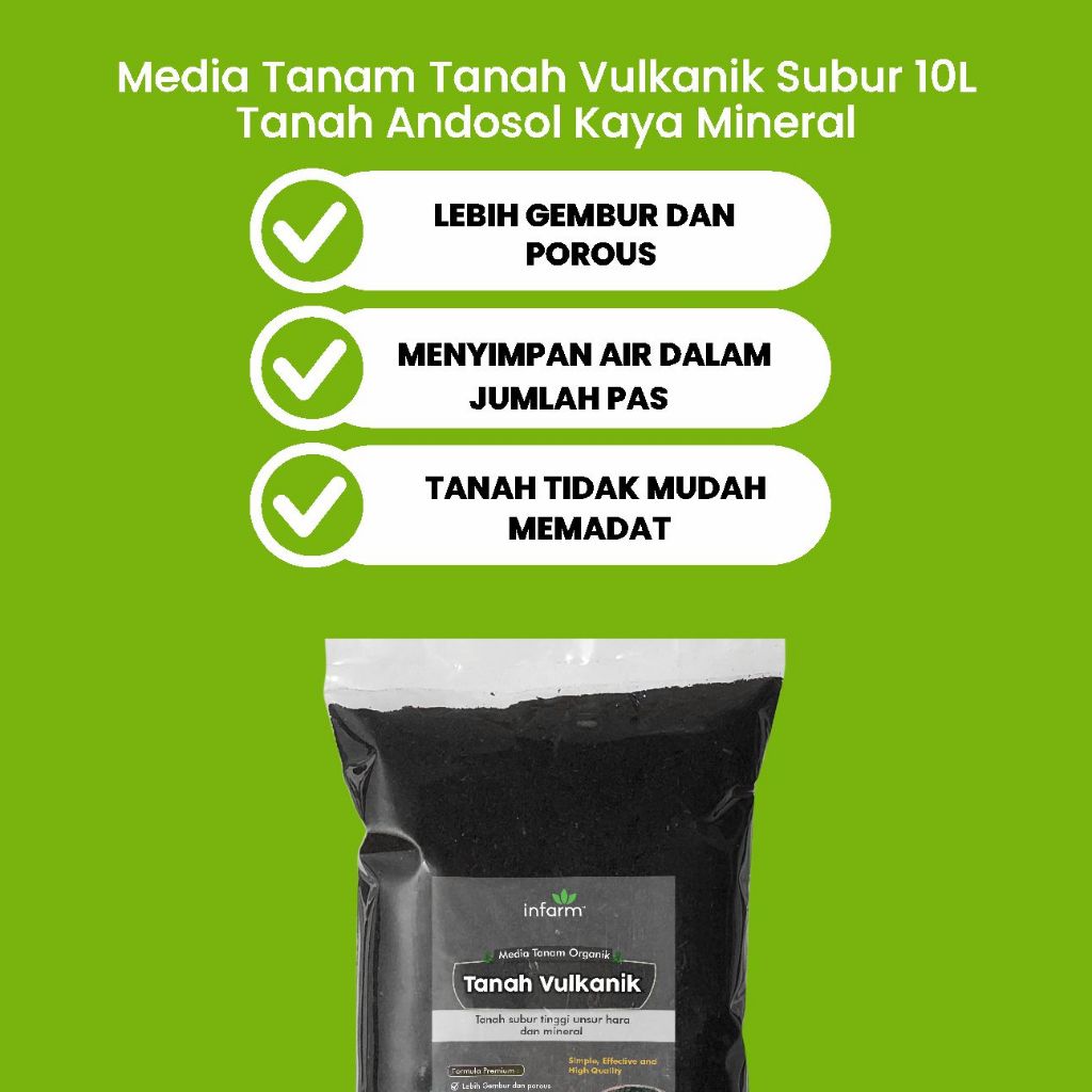 Jual Media Tanam Tanah Vulkanik Subur 10L Tanah Andosol Kaya Mineral ...