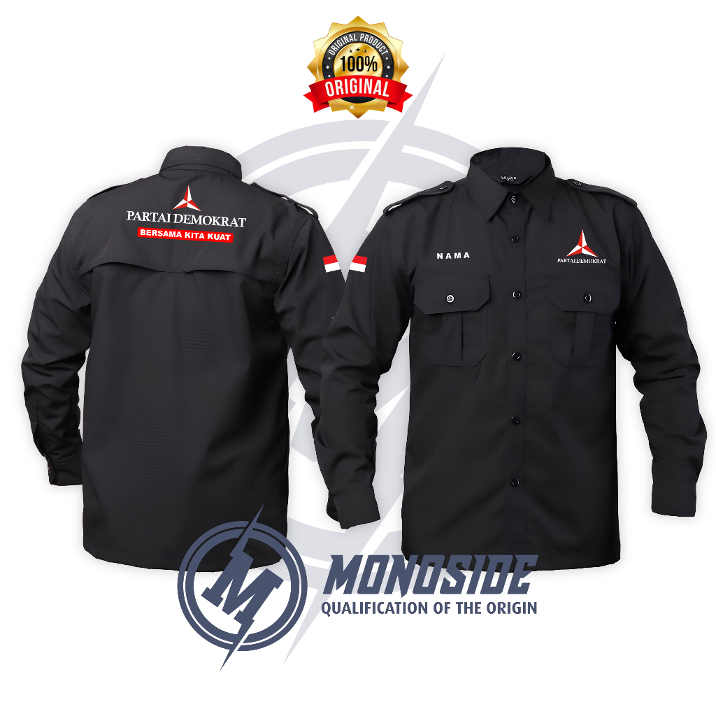 Jual KEMEJA PDL PDH LENGAN PANJANG Partai DEMOKRAT PRIA WANITA