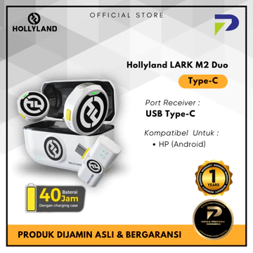 Hollyland Lark M2 Mic Wireless Kamera HP Mixer With Charging Case