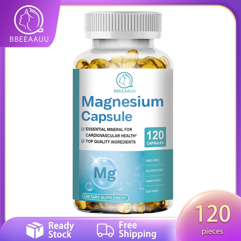 Jual BBEEAAUU Magnesium (Glycinate ) Capsules 500mg Relieve Nerve ...