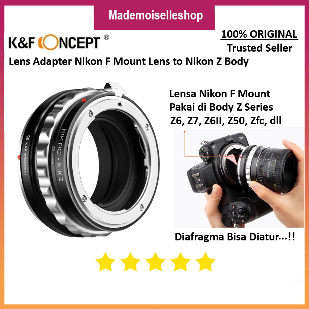 Jual KNF Concept Lens Adapter Nikon F Mount Lens G ED AI AF-S to Nikon ...