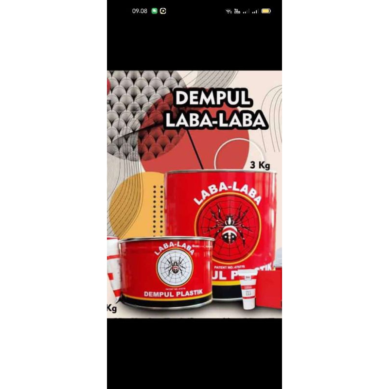 Jual Dempul Laba Laba/DEMPUL MOBIL POLIYESTER 3kg | Shopee Indonesia