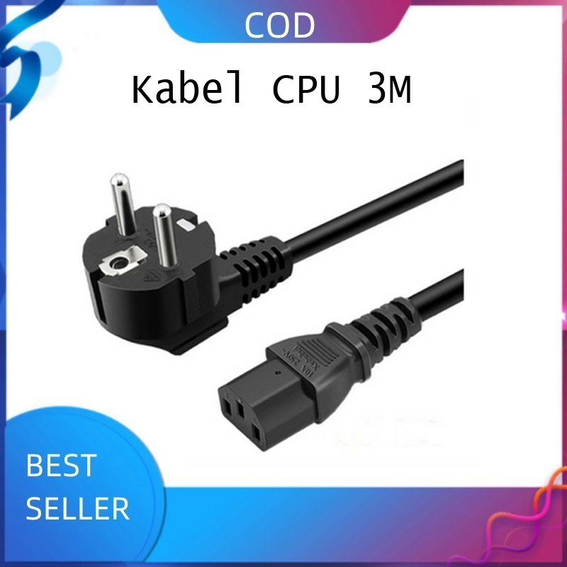 Jual Kabel Power CPU 3m kabel Tebal CPU 3meter | Shopee Indonesia