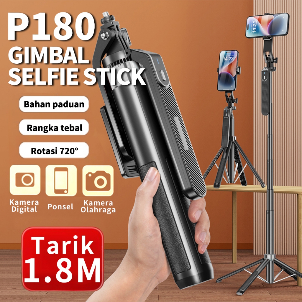 Jual COD P180/P185 Tongsis Tripod Bluetooth Selfie Stick Remote Tripod ...