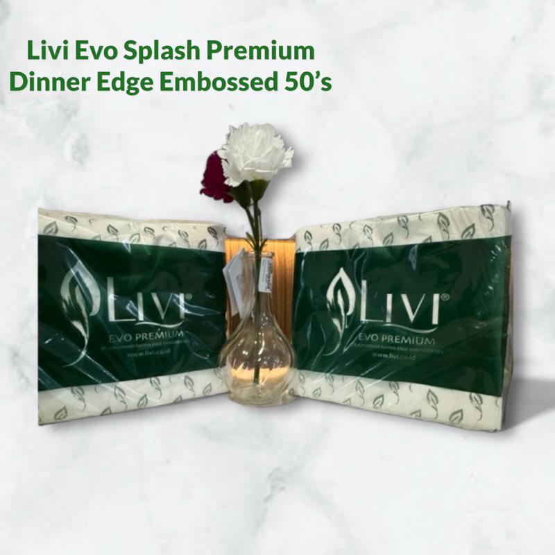 Jual Tissue LIVI Evo Splash Premium Dinner Edge Embossed 50s (2Ply ...