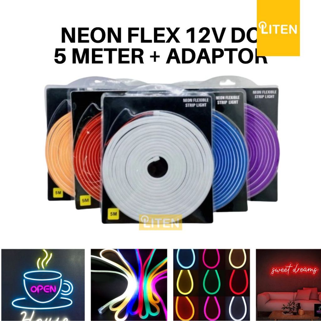 Jual Liten Lampu Neon Flex Led Selang 12v Dc Neonflex 12 V Volt Sign