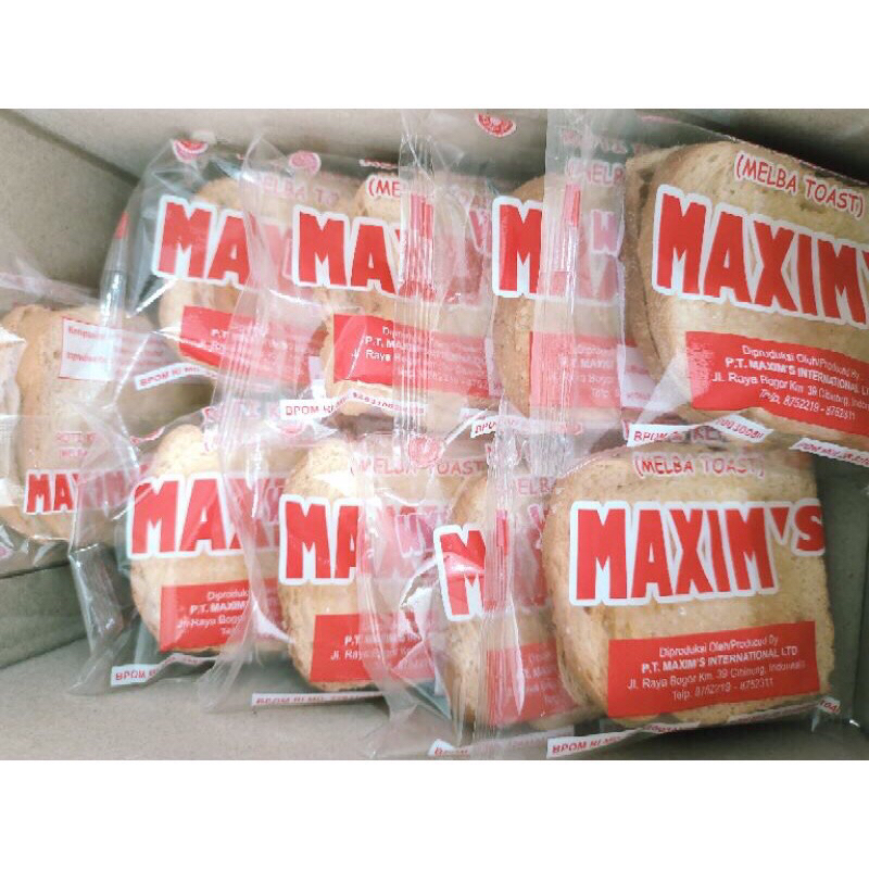 Jual PO Pre Order Roti Kering Maxim Melba Toast Maxim's 1 Dus Maxims ...