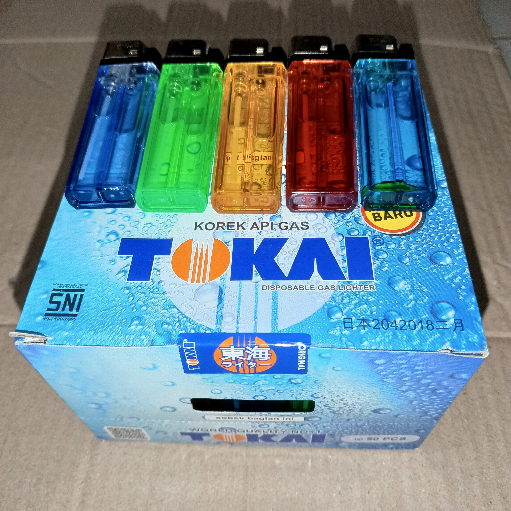 Jual Mancis Tokai Pemantik Api Murah Korek Api Gas 1 Box Isi 50 Pcs ...