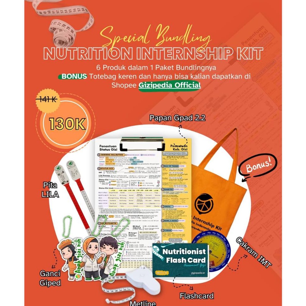 Jual Nutrition Internship Kit Paket PKL Gizi ART R3C7 | Shopee Indonesia