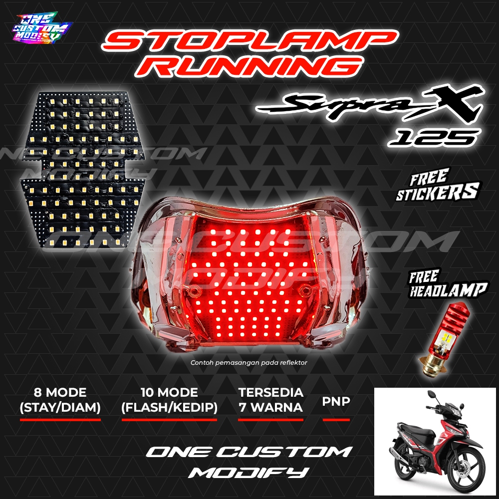 Jual STOPLAMP RUNNING SUPRA X 125 LAMPU REM LED BELAKANG TAILIGHT MOTOR ...
