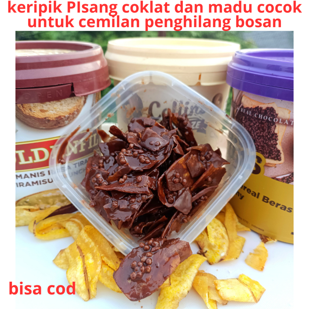 Jual Keripik Pisang Coklat Dan Madu Lumer Coklat Serta Tiramisu Untuk Cemilan Menonton G