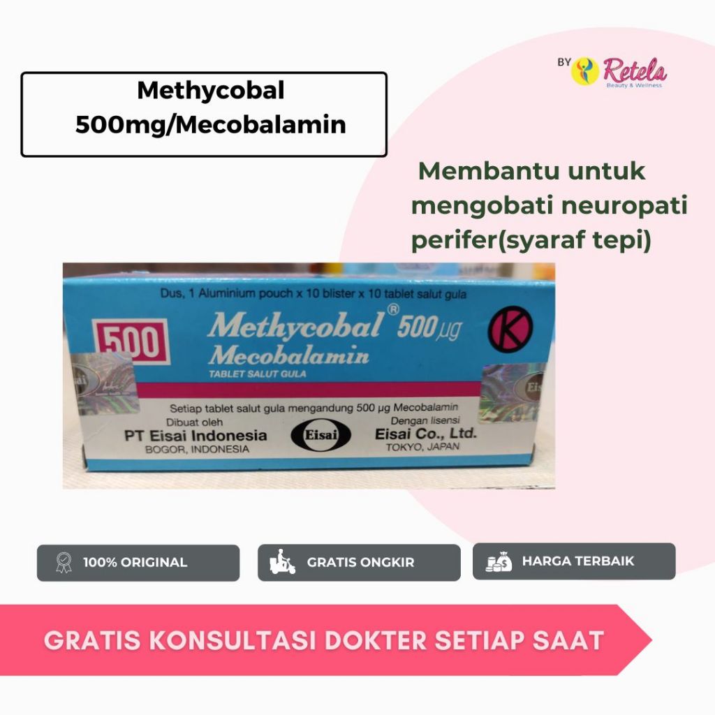 Jual Methycobal/Mecobalamin 500Mcg 1 Strip 10 Capsul | Shopee Indonesia