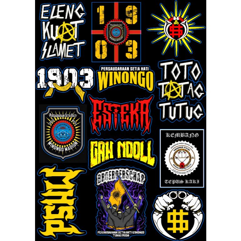 Jual Stiker Pack PSHW WINONGO Vinyl Untuk Laptop Helm Tumblr Case ...
