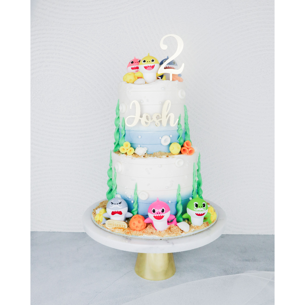 Jual Custom Cake Birthday Kue Lang Tahun Anak Baby Shark