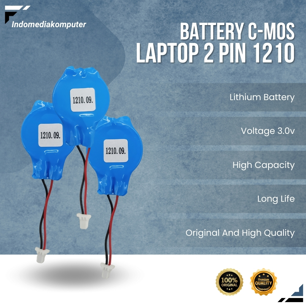 Jual Battery Cmos Laptop 2 Pin 1210 Batterai Laptop Cmos 2 Pin 1210 ...