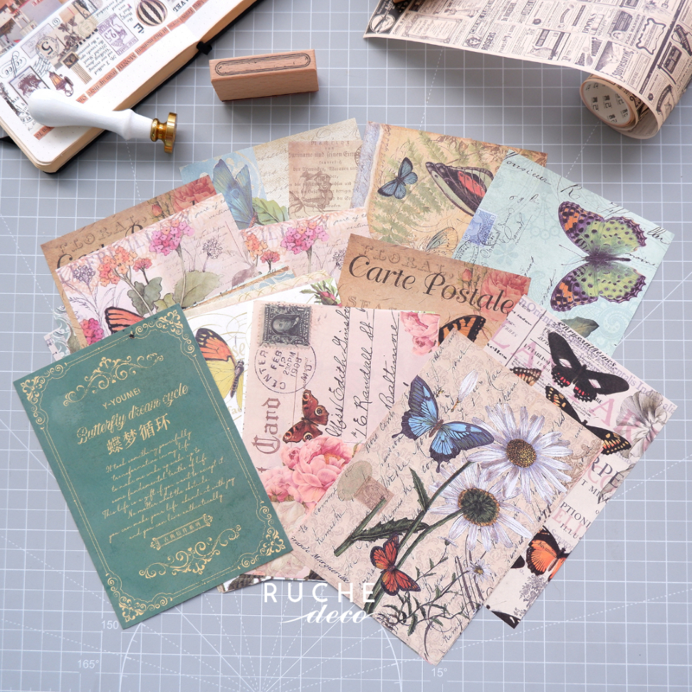 Jual RUCHE DECO - Deco Paper 15 Vintage Base Paper / Aesthetics Decor ...
