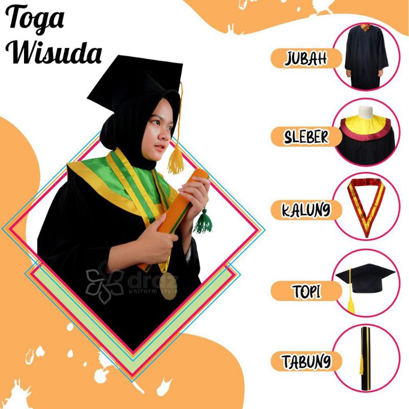 Jual Baju jubah Wisuda dan peket baju Wisuda untuk Anak Tk dan Dewasa