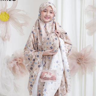 Pusat Mukena Indonesia-Mukena Anak Tanggung Katun 2in1 Elise